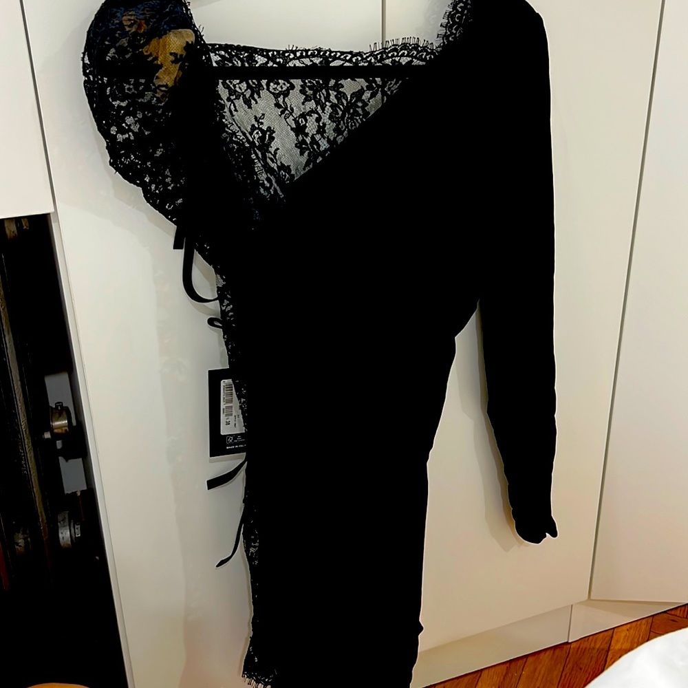 Black Dsquared mini lace dress size 38